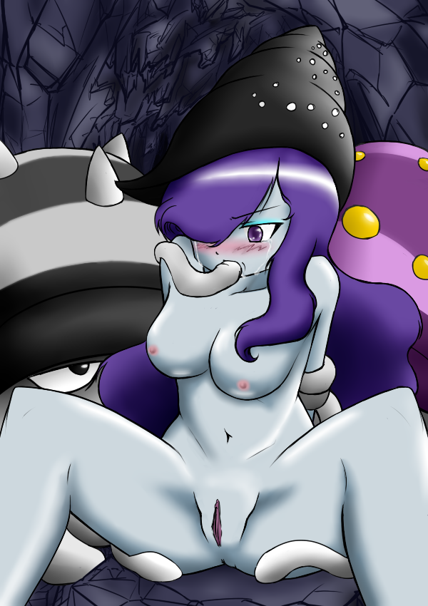 breasts carta_the_sea_witch female grey_skin maplestory nipples nude purple_eyes purple_hair pussy