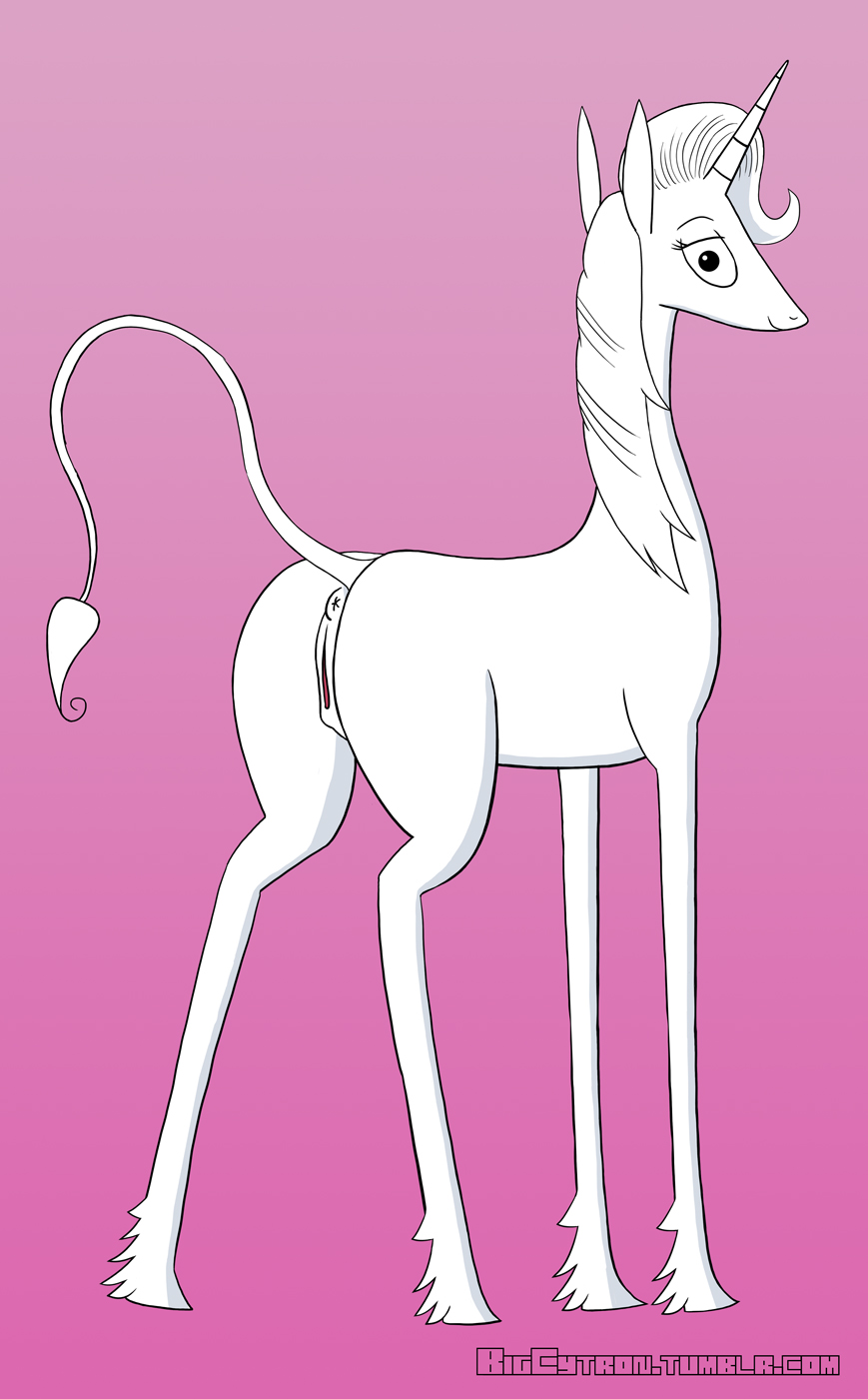 big_cytron female feral heavenly_nostrils marigold_heavenly_nostrils pink_background unicorn webcomic white_fur