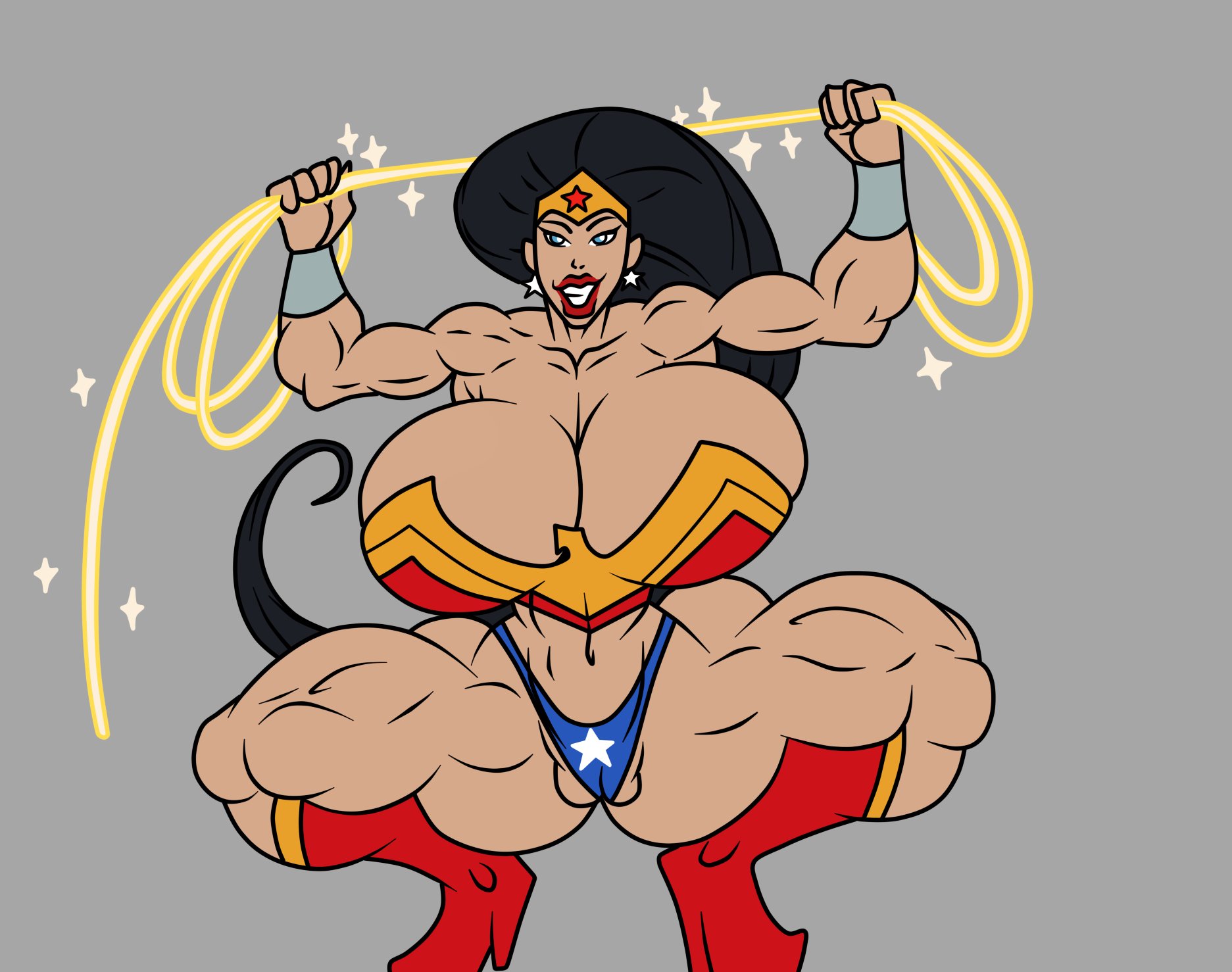 breasts, buff, darkjoker947, dc comics, diana prince, female, huge breasts, lasso of truth, muscles, sun1sol, wonder woman, wonder woman (series)