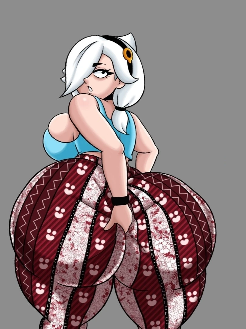ass, big ass, big butt, brawl stars, bubble butt, butt digging, colette (brawl stars), digging up in they ass, huge ass, majusuco, queen of brawlstars