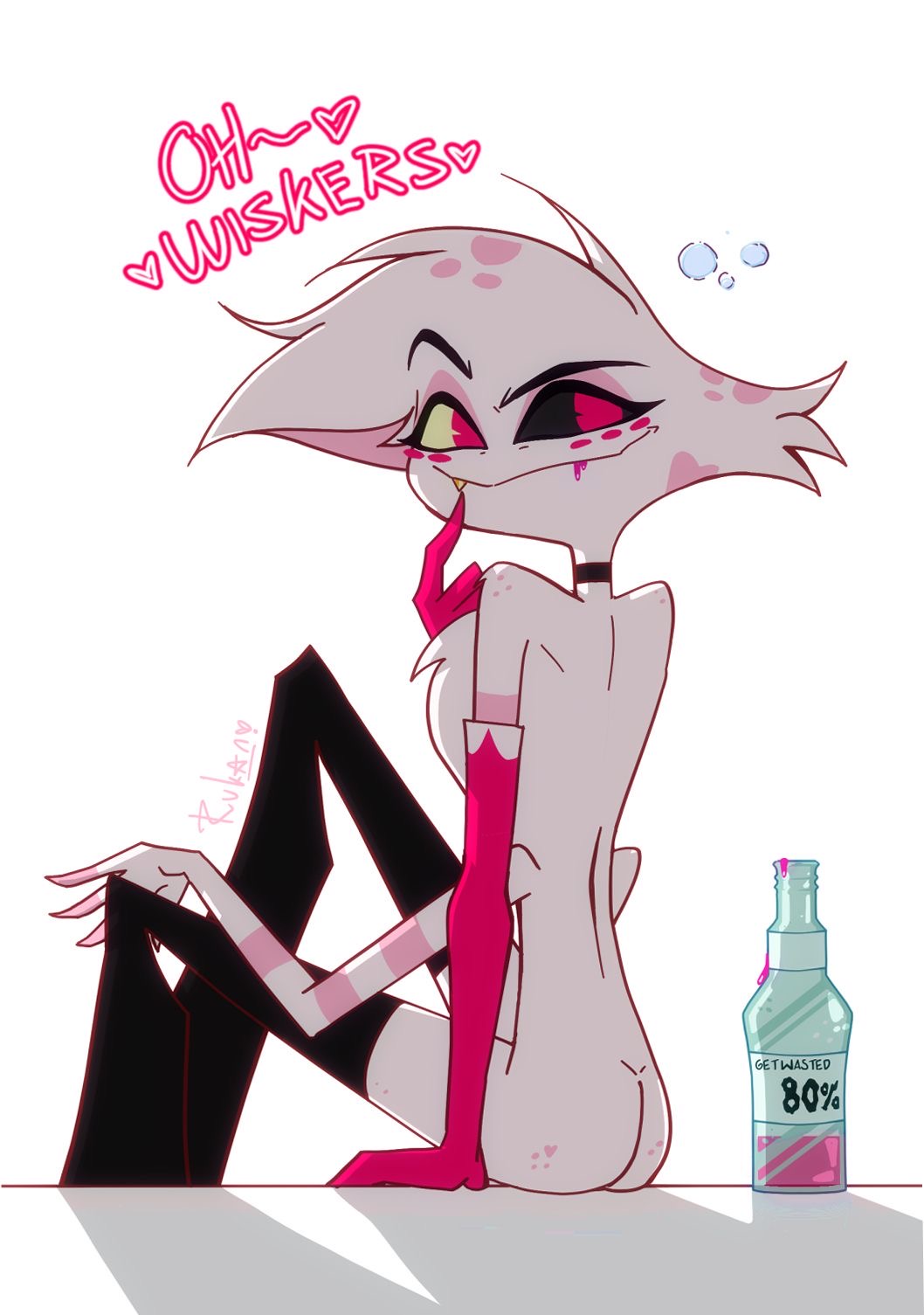 alcohol alcohol_bottle alcoholic_drink angel_dust_(hazbin_hotel) anthro anthro_cat anthro_only anthro_spider arm_warmers armwear ass beer beer_bottle black_socks black_thigh_highs black_thigh_socks black_thighhighs catboy cuntboy drunk drunk_male functionally_nude functionally_nude_male gay hazbin hazbin_hotel heart heart_symbol heterochromia high_gloves husk_(hazbin_hotel) imminent_sex minimal_clothing no_sound no_visible_genitalia offscreen_character offscreen_male petnames pink pink_arm_warmers pink_armwear pink_fur pink_gloves rukan sinner_demon spider spiderboy tall tall_male thigh_highs thigh_socks thighhighs twink twink_ass vivienne_medrano vivziepop white_fur yaoi