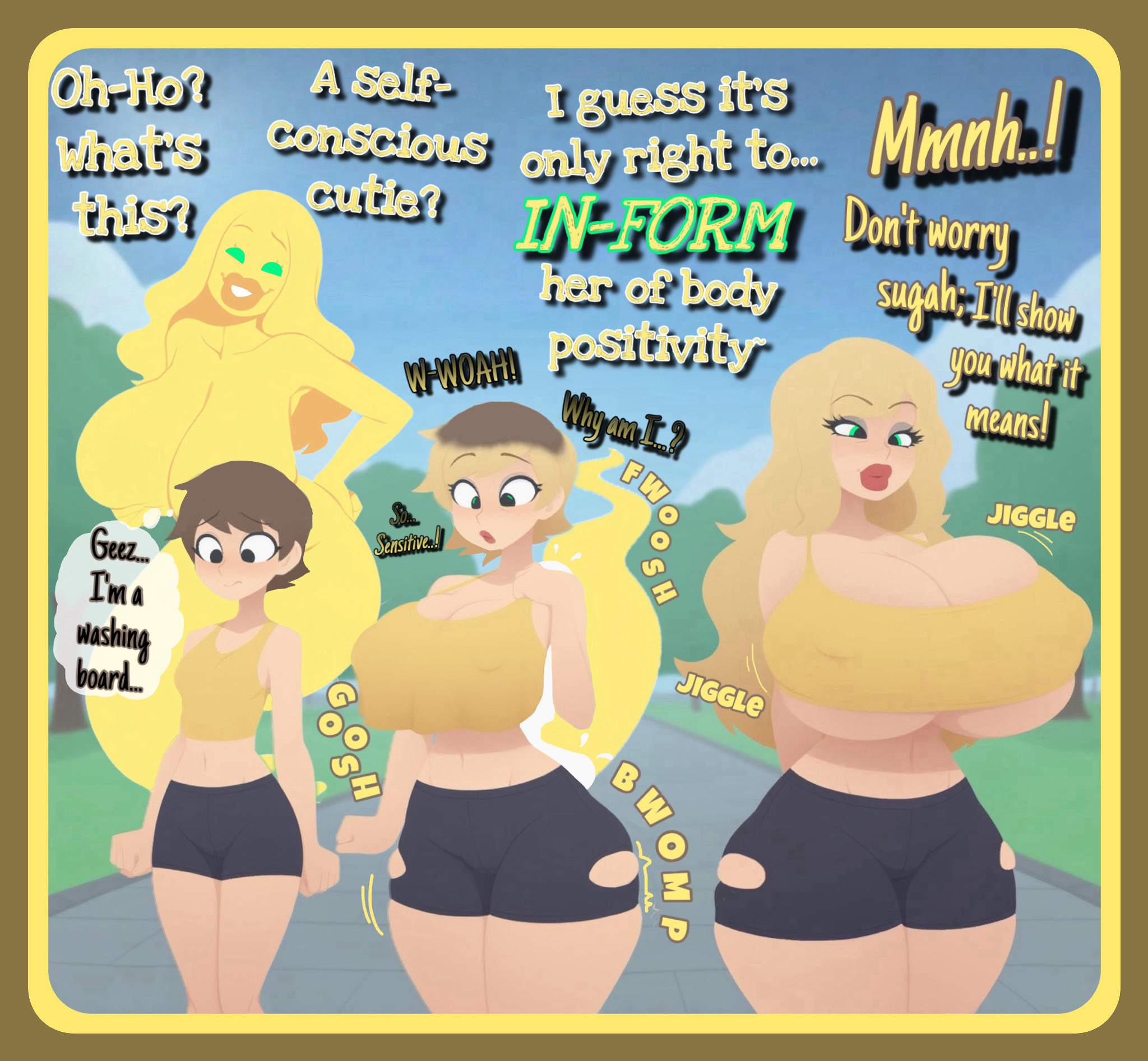 ai generated, bimbo, bimbofication, female, hypnofantasy, tagme, transformation, transformation sequence