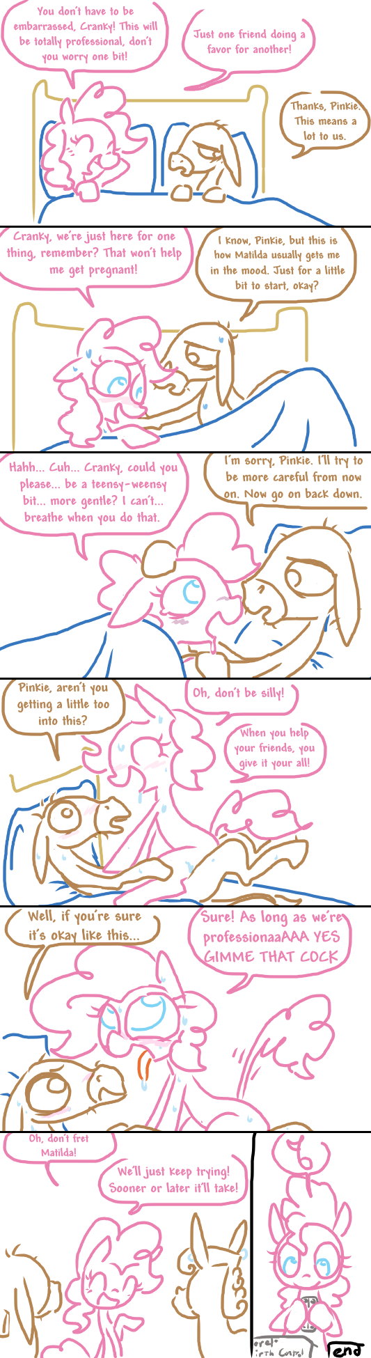 ahe_gao comic cranky_doodle_donkey friends friendship_is_magic matilda_(mlp) my_little_pony pinkie_pie_(mlp) pony sex straight_hair tagme the_weaver