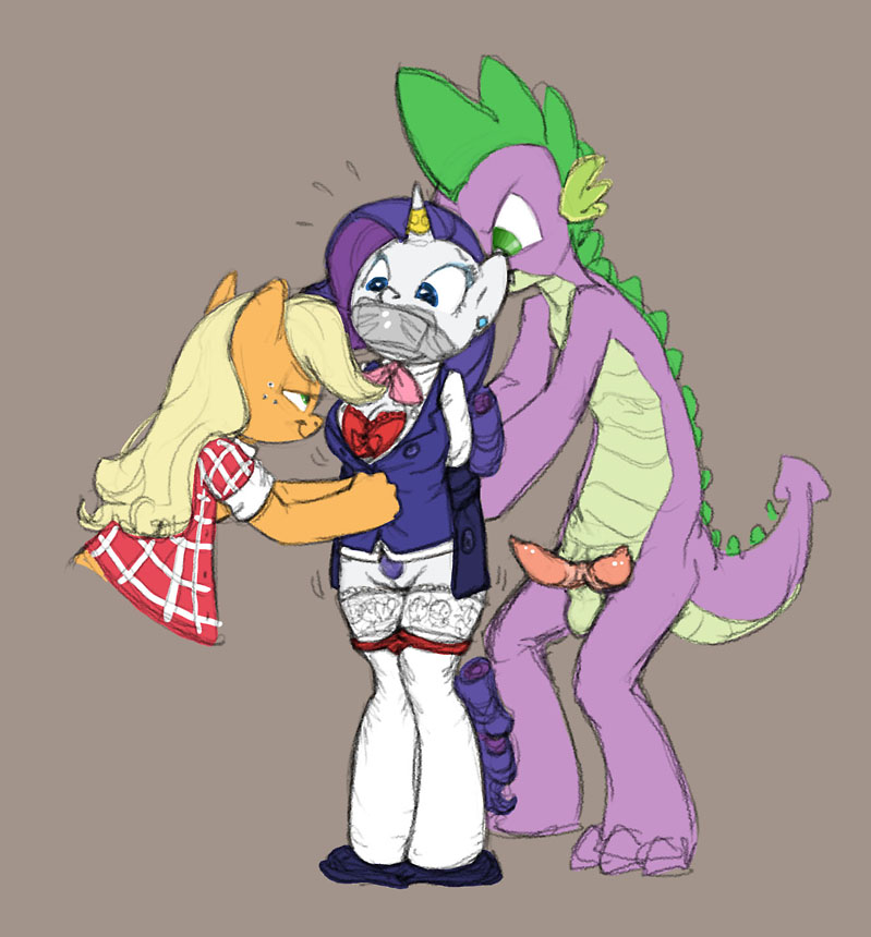 applejack_(mlp) carnifex earth_pony equine female friendship_is_magic fur male my_little_pony pony rarity_(mlp) smooth_skin spike spike_(mlp)