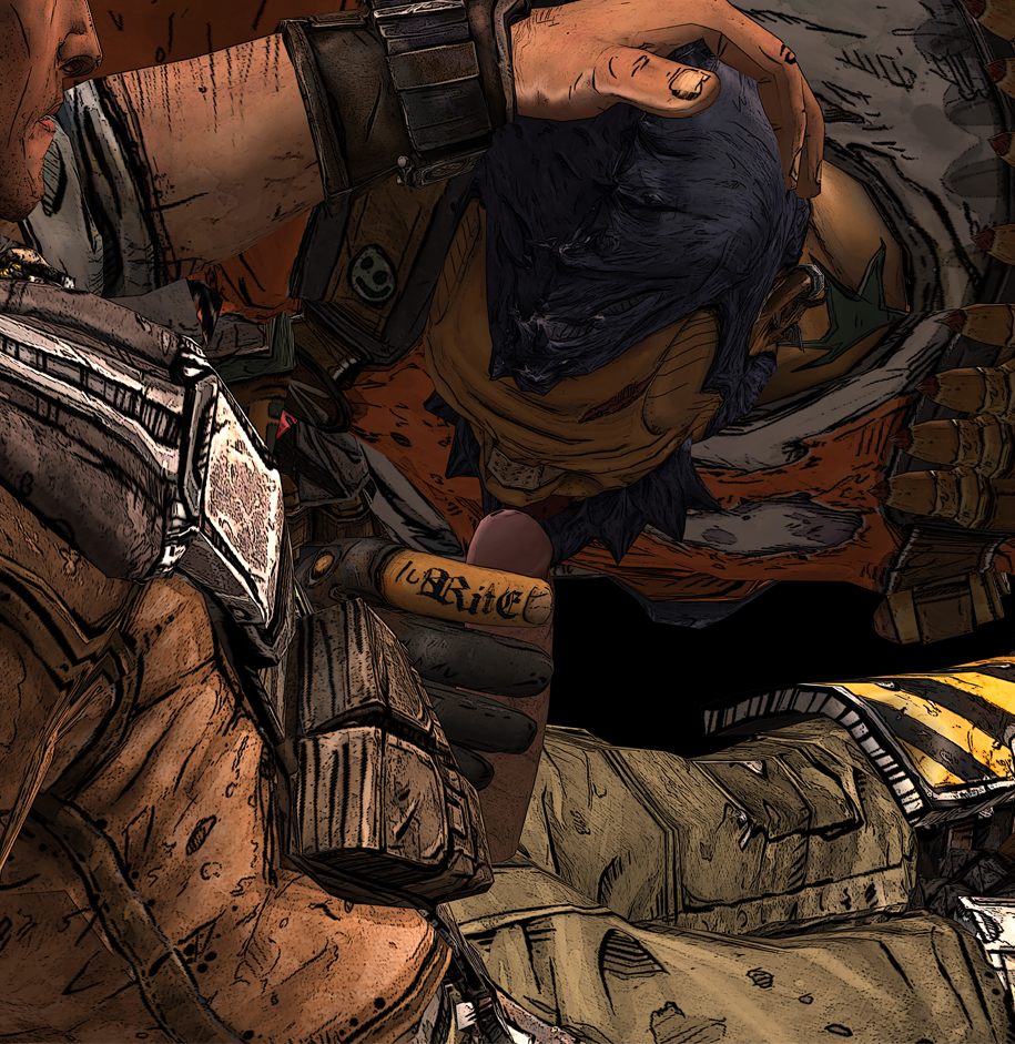 axton_(borderlands) bara borderlands borderlands_2 gay lewdzie male male_only muscles salvador_(borderlands) xnalara yaoi