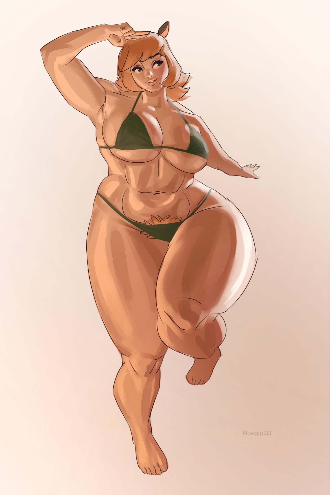 2d, big ass, big boobs, big breasts, big butt, big thighs, fully clothed, huge ass, huge boobs, huge breasts, huge butt, huge thighs, marvel, marvel comics, marvel rivals, solo, squirrel girl (marvel rivals), squirrel girl (marvel), tagme, tagme (artist)