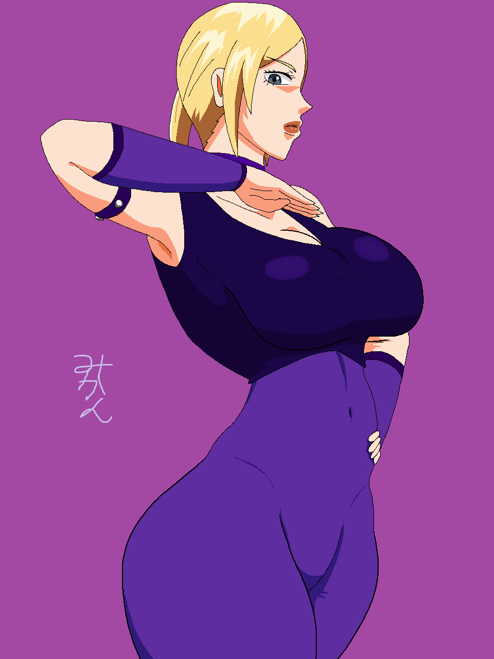 alluring blonde_hair blue_eyes bodysuit cleavage female namco nina_williams silf tekken tekken_1 tekken_2 tekken_3 tekken_tag_tournament みかん@リクエストお断り