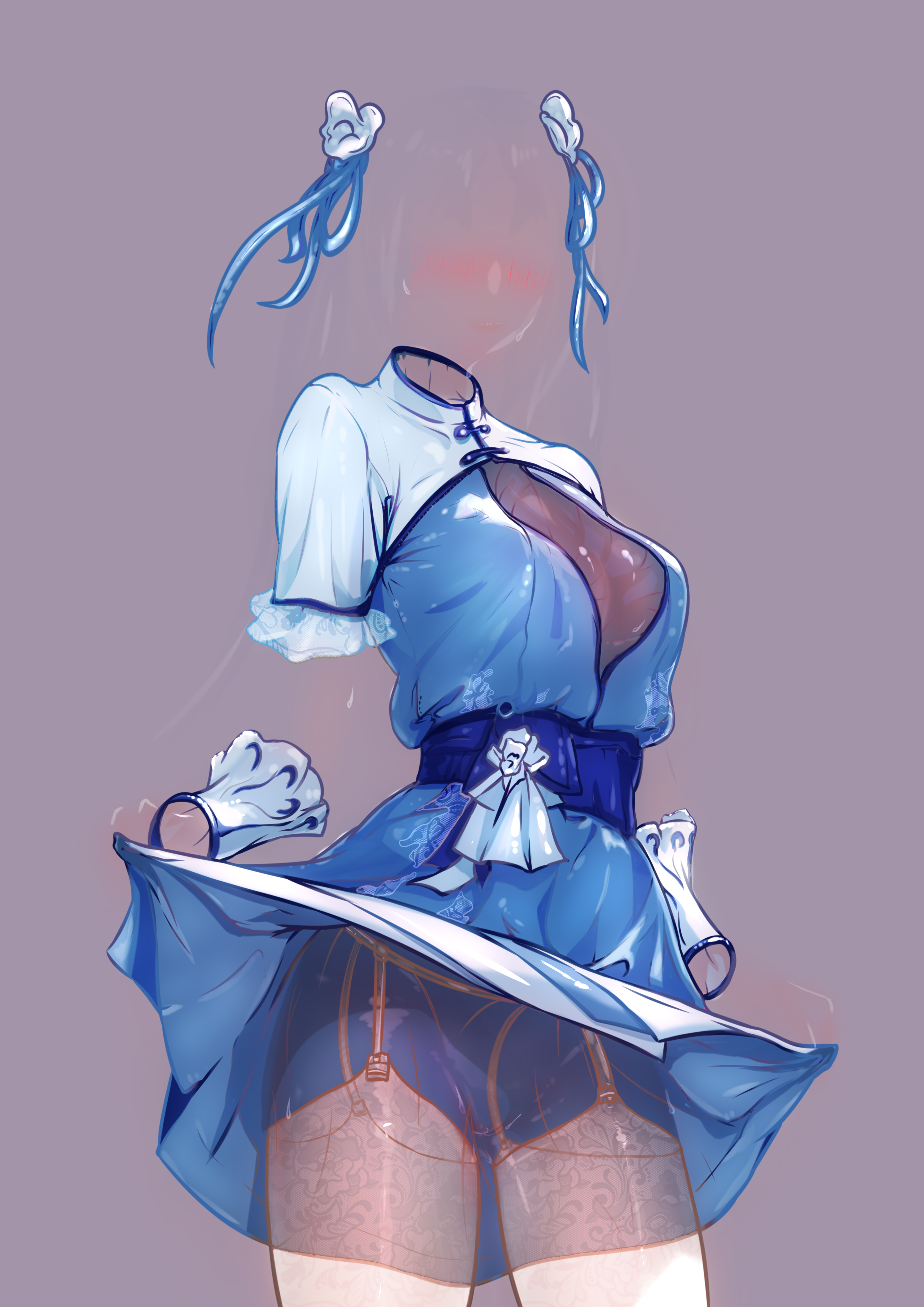 female, ghost, invisible, invisible girl, living clothes, living clothing, rn, supernatural, 一条三道鳞, 插画, 衣服, 透明人, 透明人間, 隐形人