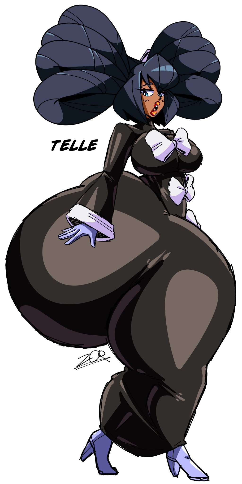 1girls 2024 2d_(artwork) artist_name ass ass_bigger_than_head ass_bigger_than_torso big_ass big_breasts bottom_heavy bowtie breasts curvaceous curvy curvy_figure dark-skinned_female dark_skin english_text enormous_ass fat_ass female_focus female_only fully_clothed generation_5_pokemon gigantic_ass gigantic_thighs gothitelle huge_ass humanized humanized_pokemon hyper hyper_ass hyper_thighs large_ass oc original original_character pokemon pokemon_bw side_view solo solo_female solo_focus telle_(zoruadrawsstuff) text thick_thighs white_background wide_hips zoruadrawsstuff