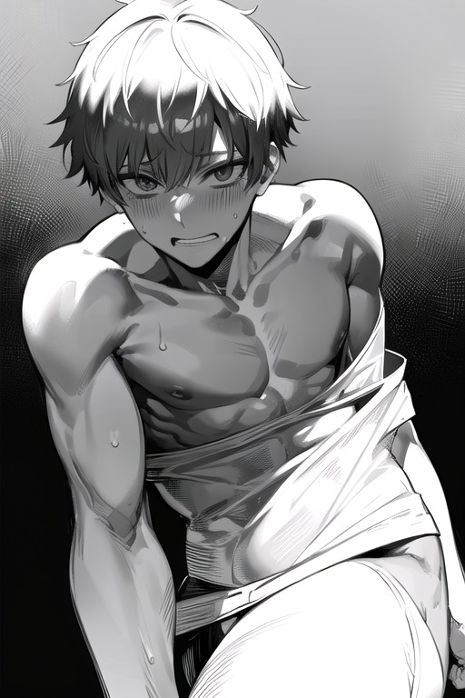 ai_generated anime blush boy cute kaneki_ken manga tokyo_ghoul