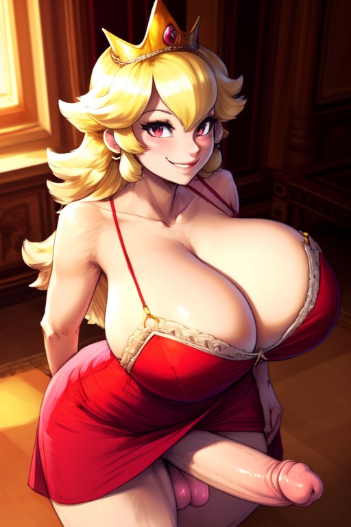 ai_generated futanari gigantic_breasts mario_(series) nolumel princess_peach tagme