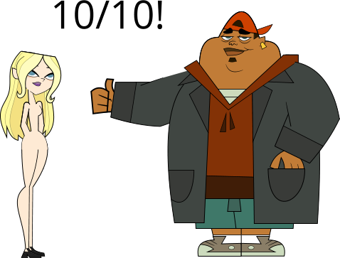 10/10 2d 2d_(artwork) accurate_art_style b_(tdi) cartoon_network clothed_male dawn_(tdi) edit female_nude hands_in_pockets no_nipples no_vagina shipping tagme teletoon thumbs_up total_drama:_revenge_of_the_island total_drama_island without_clothes