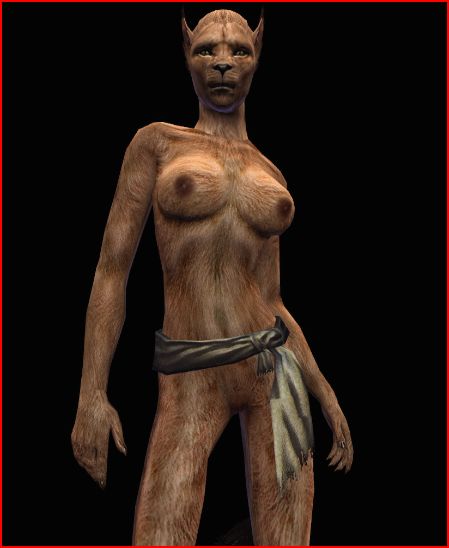 1girls 3d alien anthro breasts caitian_(species) feline female female_only furry hip_scarf humanoid looking_at_viewer nipples nude orange_fur original_character solo solo_female standing star_trek star_trek_online tagme