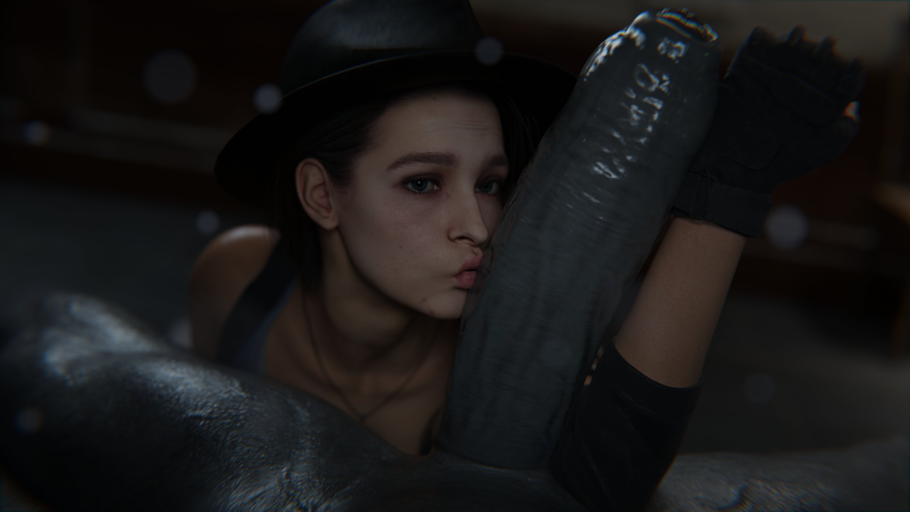1boy, 1girls, 3d, big penis, blue eyes, brown hair, capcom, cock on face, cock worship, erect penis, erection, female, female focus, forearm cock, foreskin, grey skin, huge cock, hyper penis, jill valentine, kissing penis, large penis, love, lovers, male, male pov, monster, mr x, penis, penis awe, penis on face, pov, resident evil, resident evil 2, resident evil 2 remake, resident evil 3, resident evil 3 remake, short hair, stephanie23, tagme, tyrant, uncircumcised