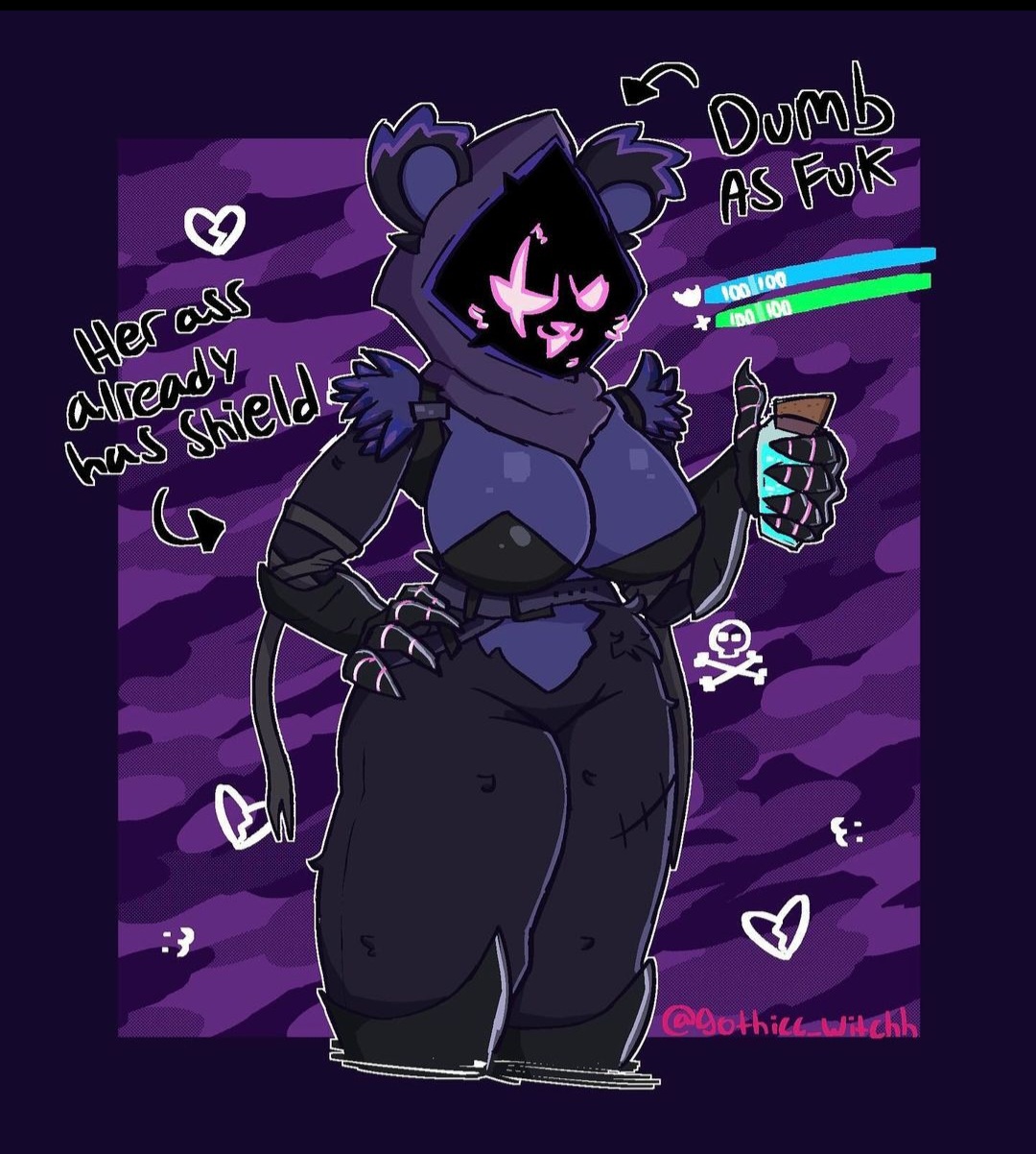 anthro, anthro only, artist signature, ass, big ass, big breasts, bra, breasts, female, fortnite, furry, raven team leader, tagme
