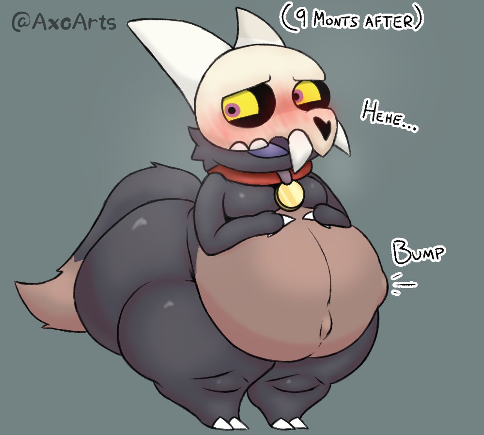 1boy axoarts demon disney furry furry_only gay king_clawthorne male male_only no_females no_humans pregnant pregnant_belly pregnant_male solo the_owl_house titan_(the_owl_house)