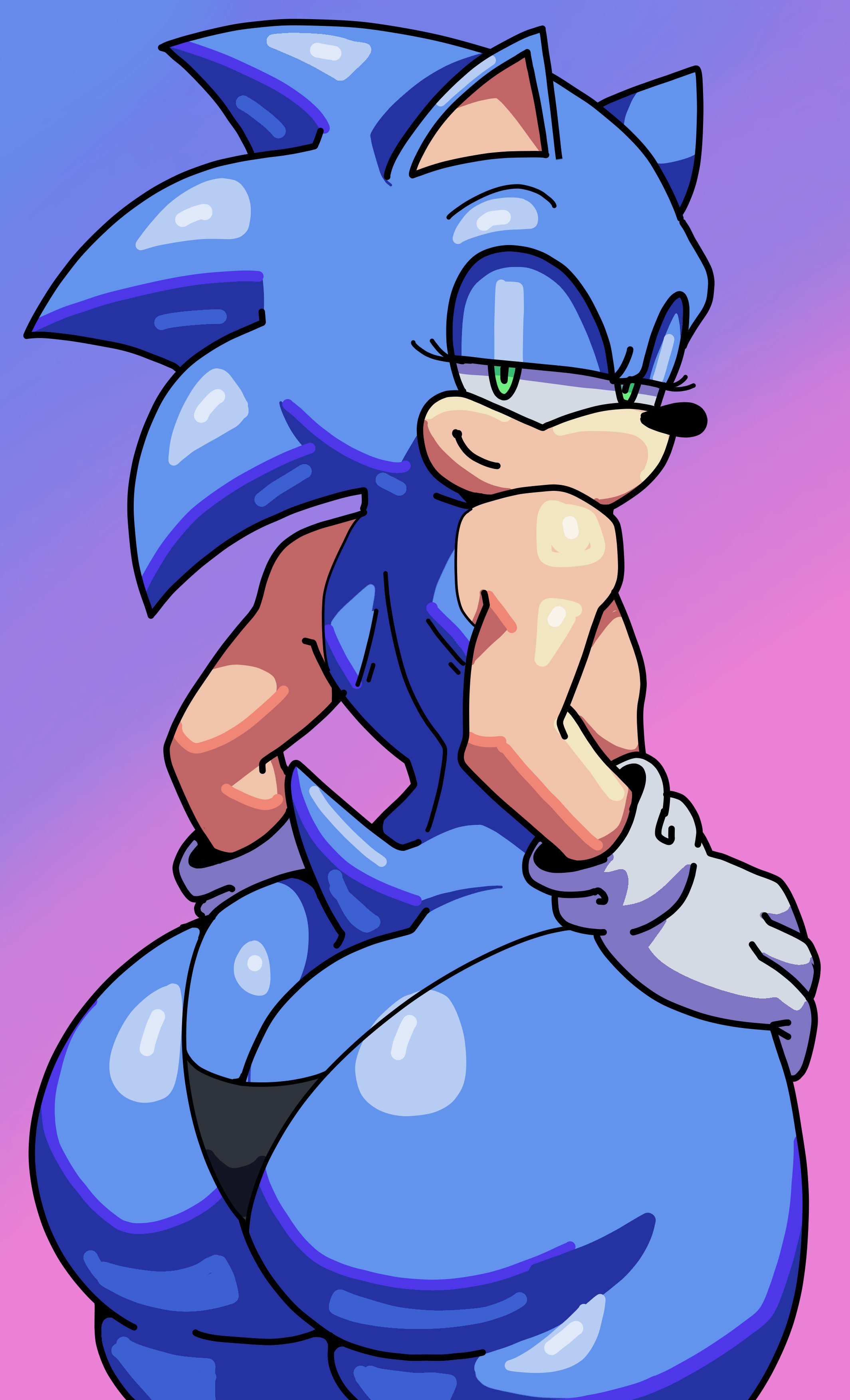 1boy, alcazar0706, ass, big ass, big butt, blue body, blue fur, bubble ass, bubble butt, fat ass, fat butt, femboy, furry, furry male, furry only, hedgehog, large ass, large butt, looking at viewer, looking back, looking back at viewer, male, male only, solo, solo male, sonic (series), sonic the hedgehog, sonic the hedgehog (series), tagme, thick ass, thick butt, thong, wide hips
