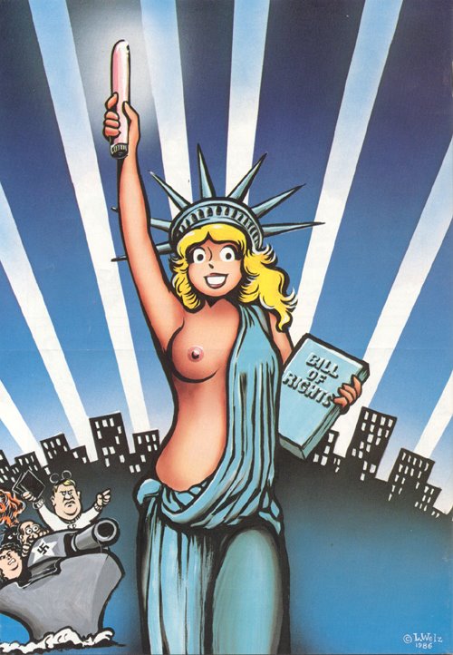 1980s 1986 20th_century arm_up armpits cherry_poptart cherry_poptart_(comic) cosplay inanimate larry_welz nazi statue_of_liberty straight_hair swastika year