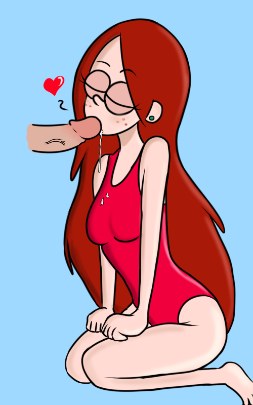 1boy 1girls big_penis blue_background bluejr body_blush closed_eyes disembodied_penis disney disney_channel eyelashes fellatio freckles gravity_falls heart kneeling lifeguard oral penis red_hair straight_hair swimsuit veins veiny_penis very_long_hair wendy_corduroy