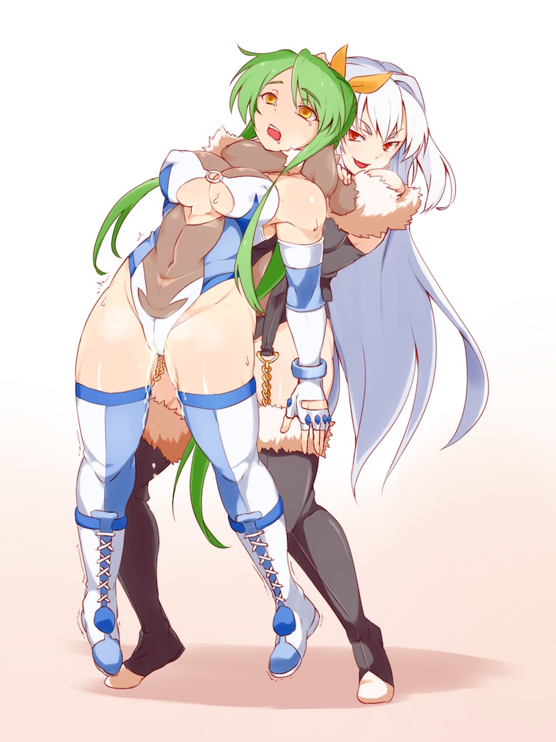 2girls ahe_gao black_footwear black_leotard boots breasts catfight choke_hold clothing_cutout commission covered_nipples crying crying_with_eyes_open elbow_gloves fingerless_gloves freia_kagami full_body gloves green_hair grey_hair hanzo_(2929) leotard medium_breasts multiple_girls open_leotard open_mouth ponytail pussy_juice rear_naked_choke red_eyes ribbon rolling_eyes ryona sakurai_chisato saliva see-through see-through_leotard skeb_commission stomach_cutout strangling submission_hold tears thigh_boots underboob_cutout white_footwear white_gloves white_leotard wrestle_angels wrestle_angels_survivor wrestle_angels_survivor_2 wrestling wrestling_boots wrestling_outfit yellow_eyes yellow_ribbon