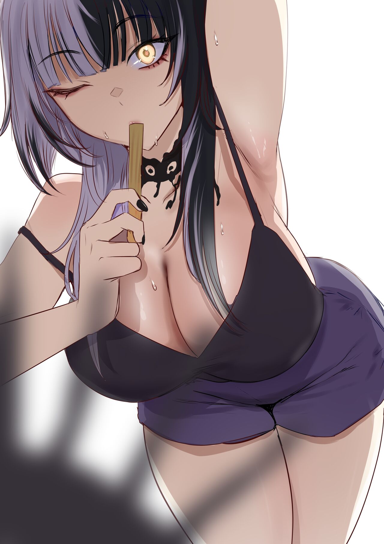big breasts, breasts, female, goth, hololive, hololive english, hololive english -advent-, shiori novella, tagme, virtual youtuber, vtuber