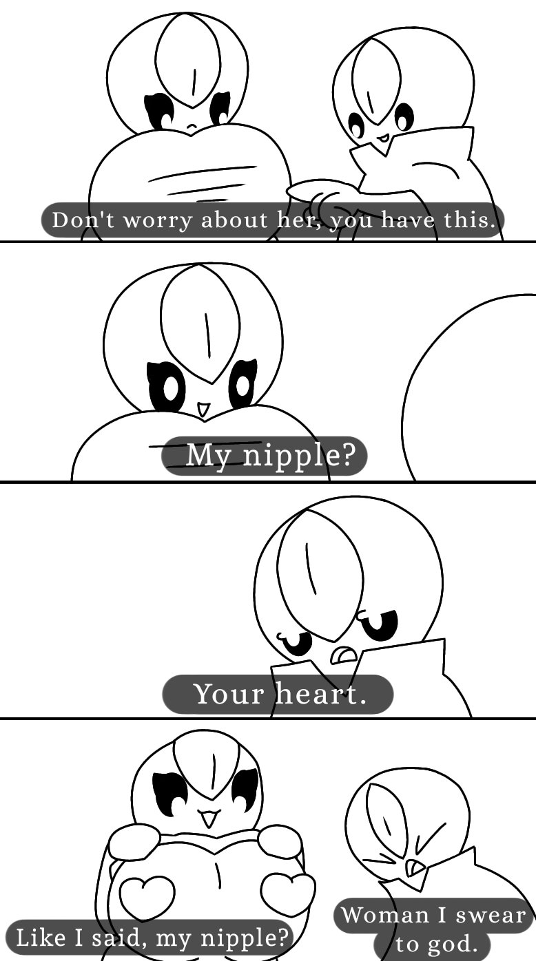 big_breasts black_and_white breasts_out comic femspermo_(itisspermo) guyspermo_(itisspermo) heart_nipples itisspermo joke original spermo_(itisspermo)