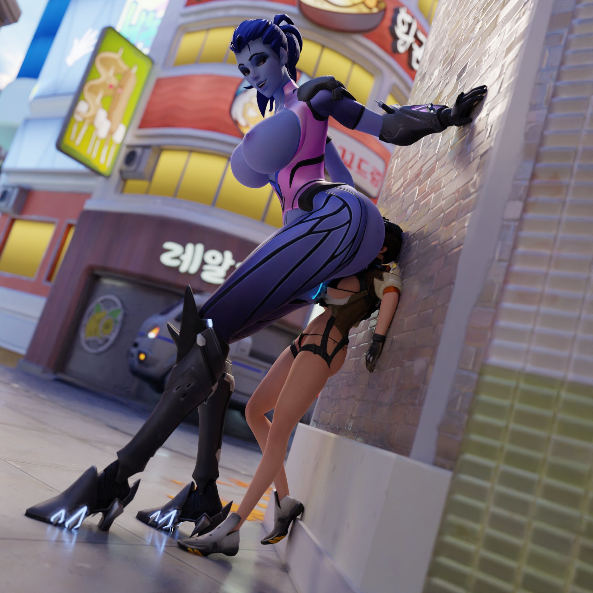 2girls, 3d, activision, amelie lacroix, ass, assassin, athletic, athletic female, big ass, big breasts, blizzard entertainment, blue body, blue skin, blue-skinned female, bottom heavy, breasts, british, british female, bust, busty, chest, curvaceous, curves, curvy, curvy figure, digital media (artwork), facesitting, female, female focus, fit, fit female, french, french female, giantess, gigaenjoyer, high heel boots, high heels, hips, hourglass figure, huge ass, human, large ass, legs, lena oxton, lips, macro, macro female, mature, mature female, overwatch, overwatch 2, purple body, purple hair, purple skin, purple-skinned female, size difference, size play, slim waist, thick, thick hips, thick legs, thick thighs, thighs, top heavy, tracer, voluptuous, waist, wide hips, widowmaker