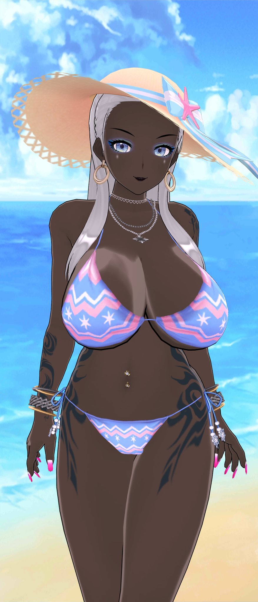 before_and_after bimbo bimbofication breast_expansion breasts dark-skinned_female ebonization female large_breasts nemblacktype3 post_transformation race_swap thick_thighs transformation wide_hips