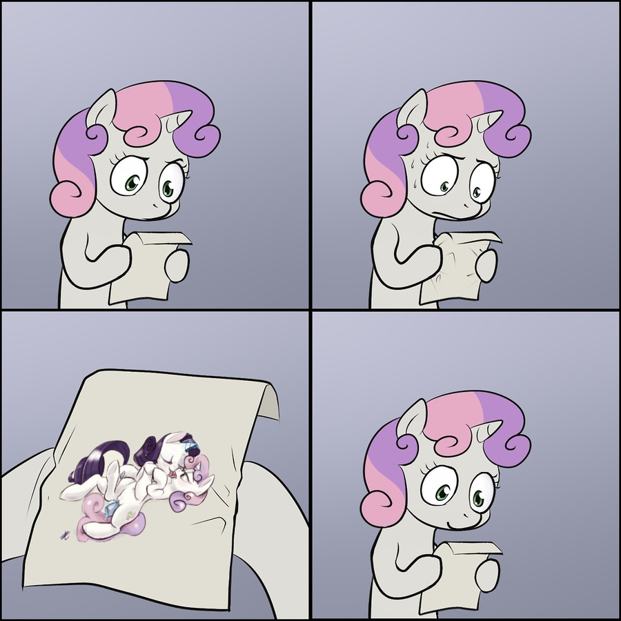 cutie_mark_crusaders friendship_is_magic lizombie my_little_pony rarity_(mlp) smooth_skin sweetie_belle_(mlp)