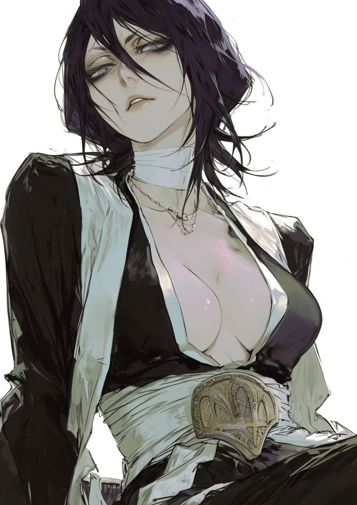 1girls, ai generated, artist request, bleach, cleavage, female, female only, kuchiki rukia, rukia kuchiki, solo
