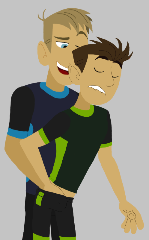 biting_lip brothers chris_kratt closed_eyes cocky daddy fraternity gay groping incest male_only martin_kratt plain_background siblings tagme wild_kratts yaoi