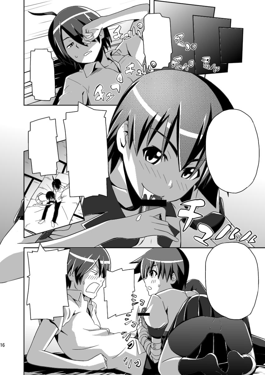 bakemonogatari bar_censor black_and_white censored kanbaru_suruga monogatari_(series) tagme