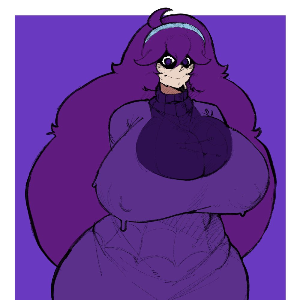 1girls alternate_breast_size behemaid big_breasts curvaceous curvy female female_focus female_only game_freak goth goth_girl gothic hex_maniac huge_breasts hyper hyper_breasts massive_breasts nintendo nipple_bulge nipples pokemon pokemon_xy sweat thick_thighs wide_hips