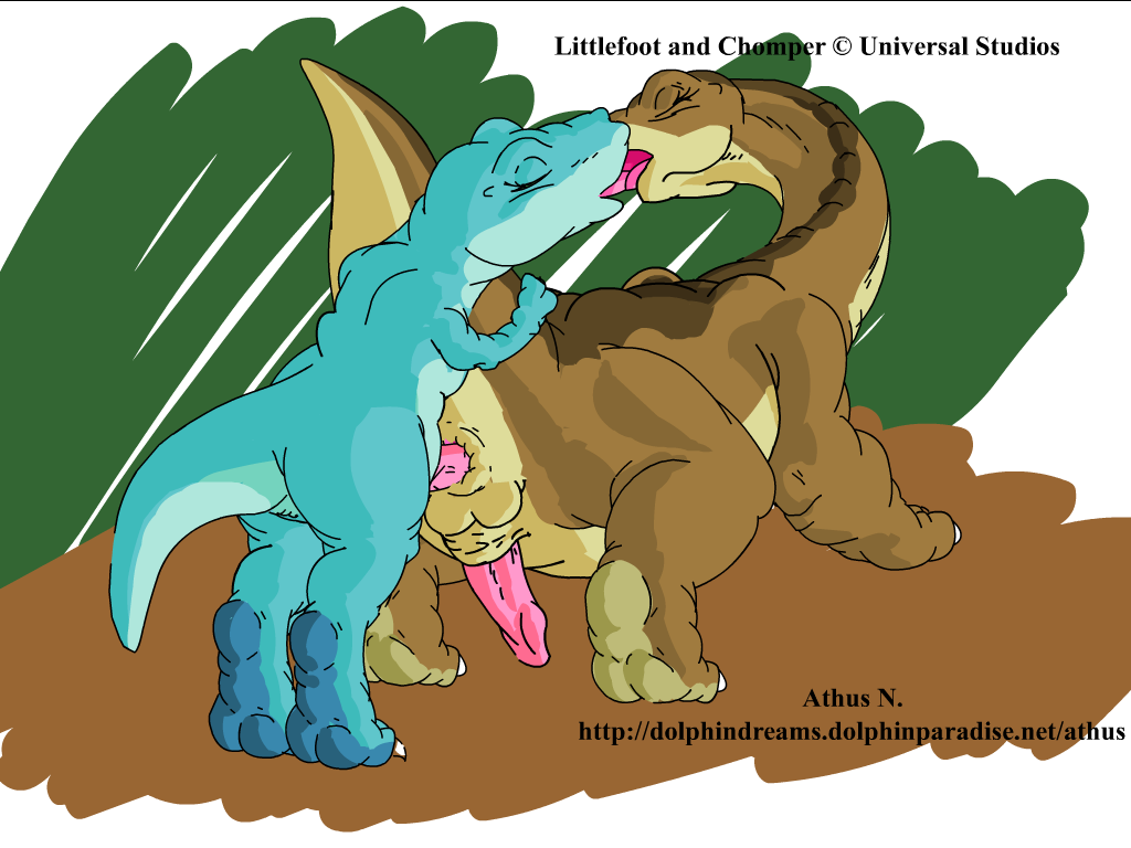 2boys anal anal_sex anus athus balls chomper_(the_land_before_time) duo erection feral feral_on_feral littlefoot male male_only penis sex simple_background the_land_before_time yaoi