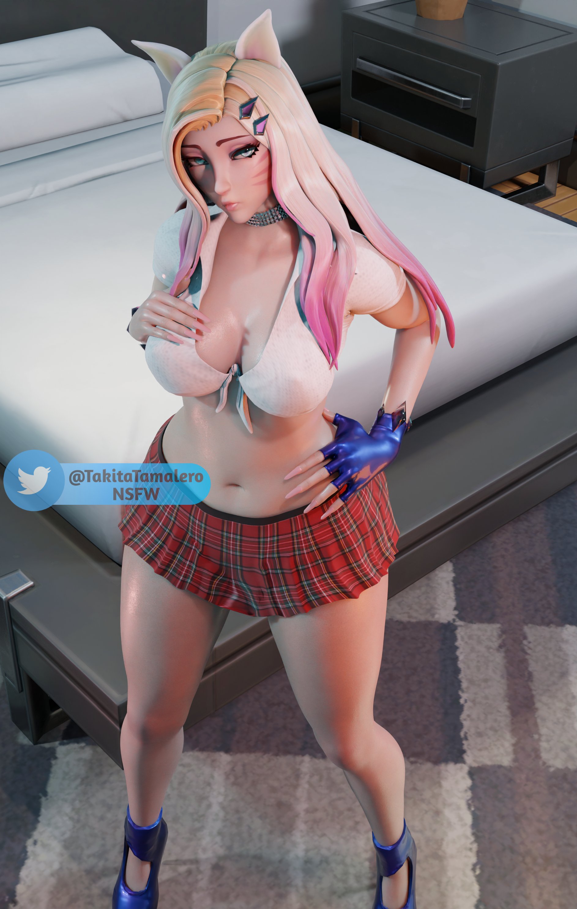3d, 3d (artwork), ahri, female, k/da ahri, k/da all out ahri, k/da all out series, k/da series, league of legends, tagme, takita tamalero