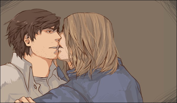 henry_townshend kissing silent_hill silent_hill_4 walter_sullivan yaoi