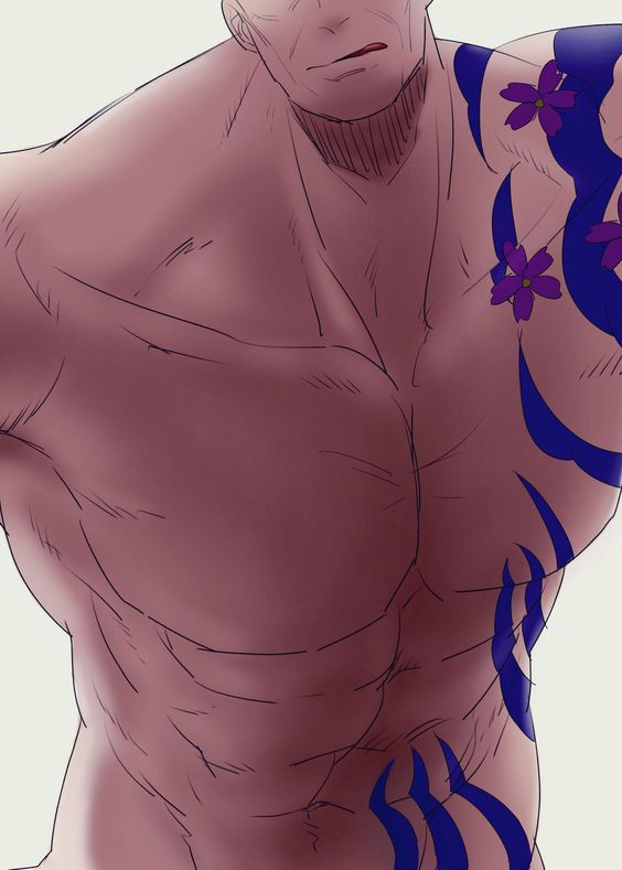 1boy admiral_(one_piece) akainu eyes_out_of_frame from_below human irezumi male male_only muscular muscular_male one_piece solo tattoo tattoos