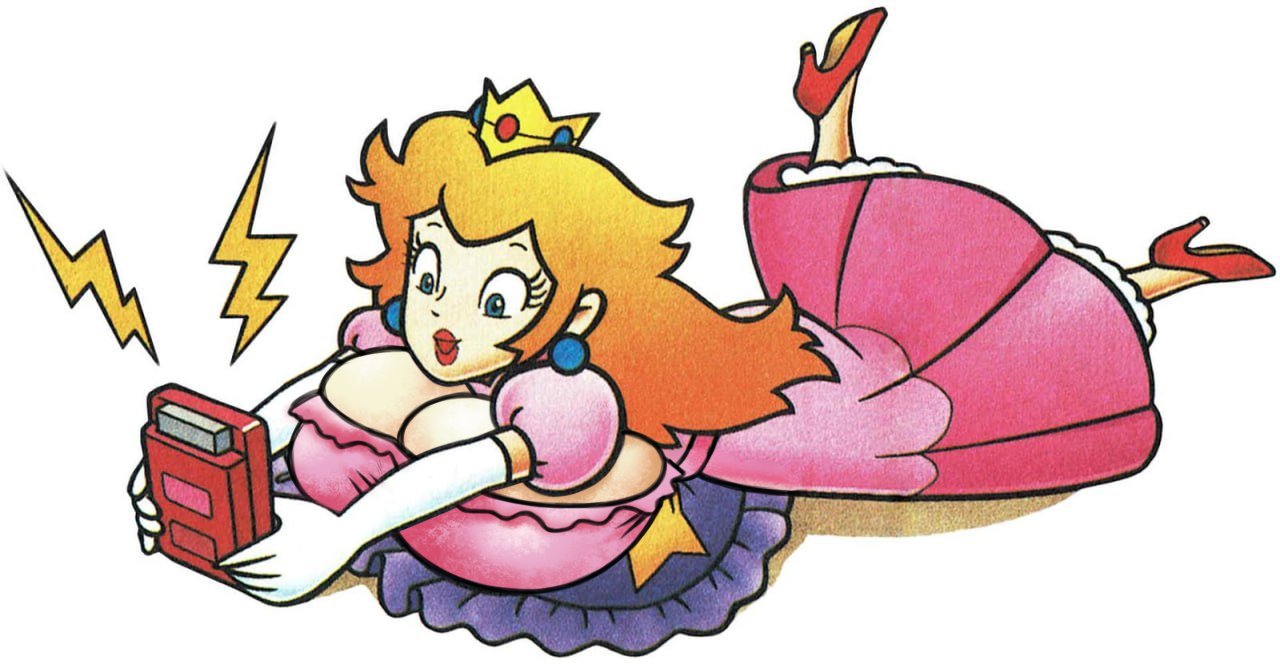 1girls 2024 2d 2d_(artwork) 2d_artwork big_breasts blonde_hair blue_eyes crown dress ear_piercing earrings edit edited female female_only game_boy giant_breasts gloves high_heels huge_breasts laying_down lips lipstick long_gloves long_hair make_up makeup mario_(series) mouth mouth_open nintendo official_art pillow playing_videogame princess_peach red_heels red_lips red_lipstick sheepyunihorn shiny_breasts shiny_hair shiny_skin solo solo_female super_mario_bros. white_gloves