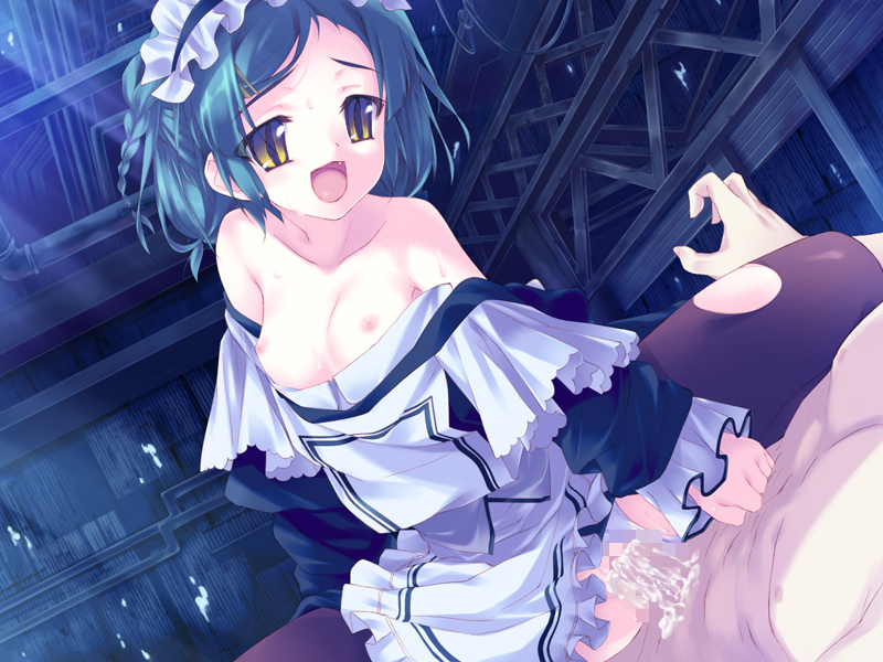 1boy :d amami_mikihiro apron aqua_hair black_dress black_pantyhose bow braid breasts censored collarbone cowgirl_position cum cum_in_pussy dress female game_cg gradient_eyes hair_ornament hairbow hairclip kizuato maid maid_apron maid_headdress medium_breasts medium_hair mosaic_censoring multicolored_eyes nipples non-web_source oerba_yun_fang official_art open_mouth pantyhose purple_eyes single_braid slit_pupils small_nipples smile straddling straight sweat takasago_rikka torn_clothes torn_pantyhose vaginal_penetration white_apron white_dress yellow_eyes