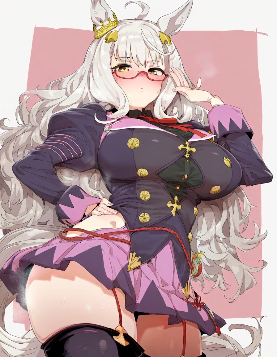 1girls, ai generated, animal ears, biwa hayahide (umamusume), female, tagme, umamusume, umamusume pretty derby, white hair