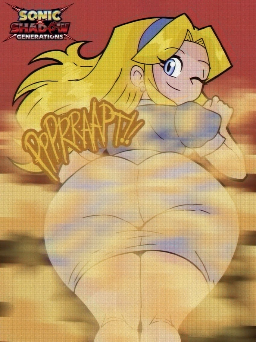 alternate_version_available big_ass fart fart_cloud fart_fetish farting_at_viewer logo maria_robotnik sonic_(series) sonic_generations sonic_the_hedgehog_(series) sonic_x_shadow_generations spreading_ass thick_ass zaemonbrap