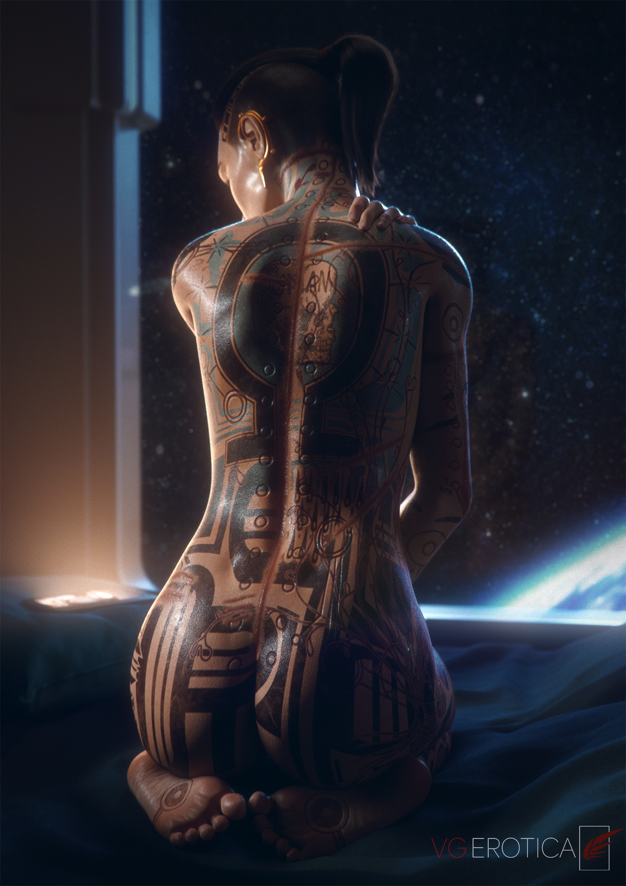1girls, 2024, 2025, 3d, ass, bed, bed sheet, bedroom, blender, british, british female, electronic arts, feet, female, female focus, female only, foot fetish, hi res, jack (mass effect), light skin, light-skinned female, mass effect, mass effect 2, nude, nude female, on bed, on knees, pose, posing, presenting, presenting ass, showing off, sitting, soles, tattoo, tattoos, toes, vgerotica, watermark