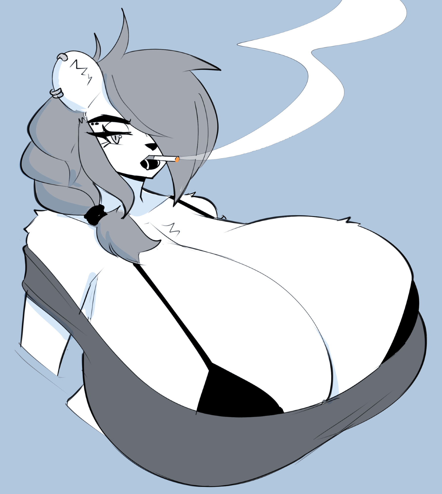 big breasts, breasts, cleavage, female, furry, huge breasts, hyper breasts, tagme, theycallhimcake
