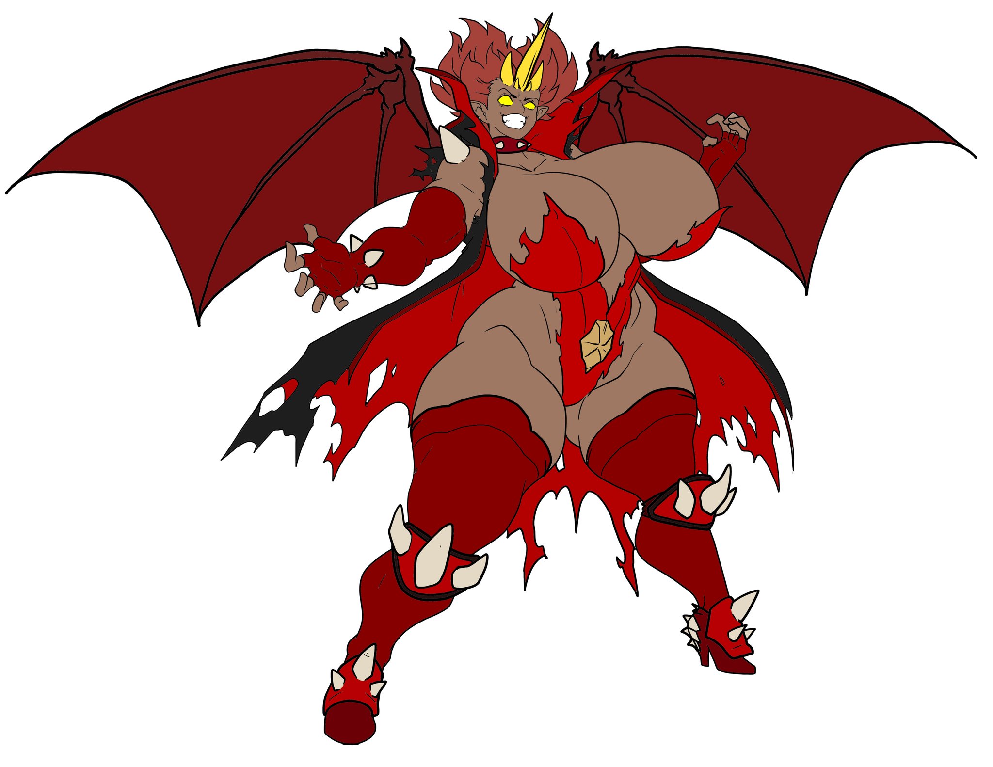 1girls, breasts, destoroyah, destroyah, dragon girl, female, godzilla (series), huge breasts, kaiju girl, tagme, witchking00
