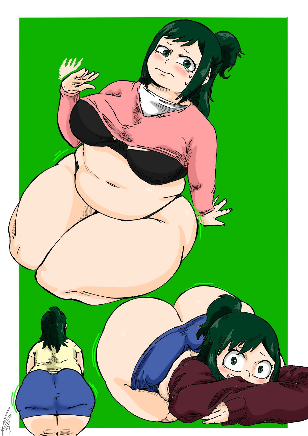 1girls ass bare_ass bendraws big_ass big_breasts big_butt black_bra blush blush_lines boku_no_hero_academia bra breasts bubble_ass bubble_butt chubby chubby_female curvaceous curvy curvy_female curvy_figure exposed_ass fat_ass female female_focus female_only green_eyes green_hair hi_res high_resolution highres huge_ass huge_butt inko_midoriya large_ass light-skinned_female light_skin long_hair mature mature_female midriff milf multiple_images my_hero_academia navel nervous_smile no_panties no_underwear overheated ponytail shirt_lift shirt_up shounen_jump sidelocks simple_background skirt solo solo_female solo_focus stomach sweat sweatdrop sweating sweaty tagme thick_ass thick_thighs thighs tummy voluptuous voluptuous_female