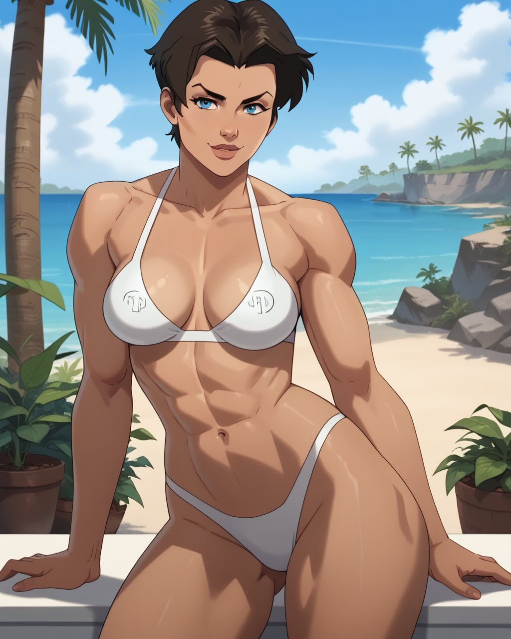 abs ai_generated alien alien_girl anissa ass big_ass big_breasts breasts invincible invincible_(comics) muscular muscular_female thick_thighs thunder_thighs viltrumite wide_hips