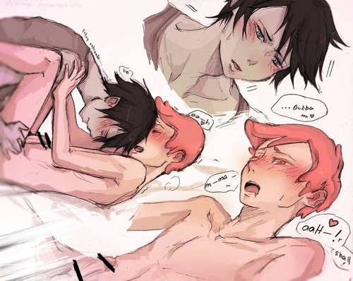 adventure_time censored marshall_lee prince_gumball tagme yaoi