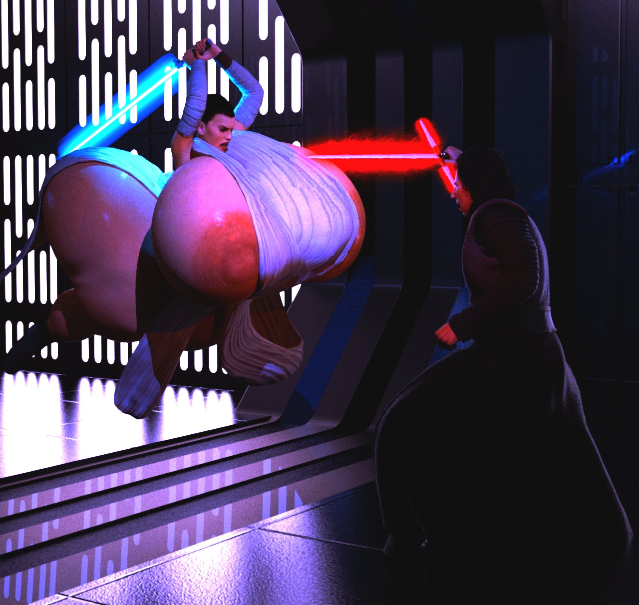 bimbo gigantic_ass gigantic_breasts huge_ass huge_breasts hyper hyper_ass hyper_breasts hyper_hourglass jackd22 kylo_ren rey star_wars thick_thighs voluptuous wide_hips