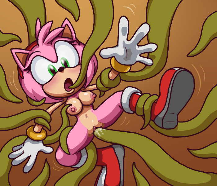 amy_rose anthro boots bound breasts color female footwear fur furry furry_only gloves green_eyes headband hedgehog insertion monster nude open_mouth rape short_hair sodajoik solo_focus sonic_(series) tentacle vulva