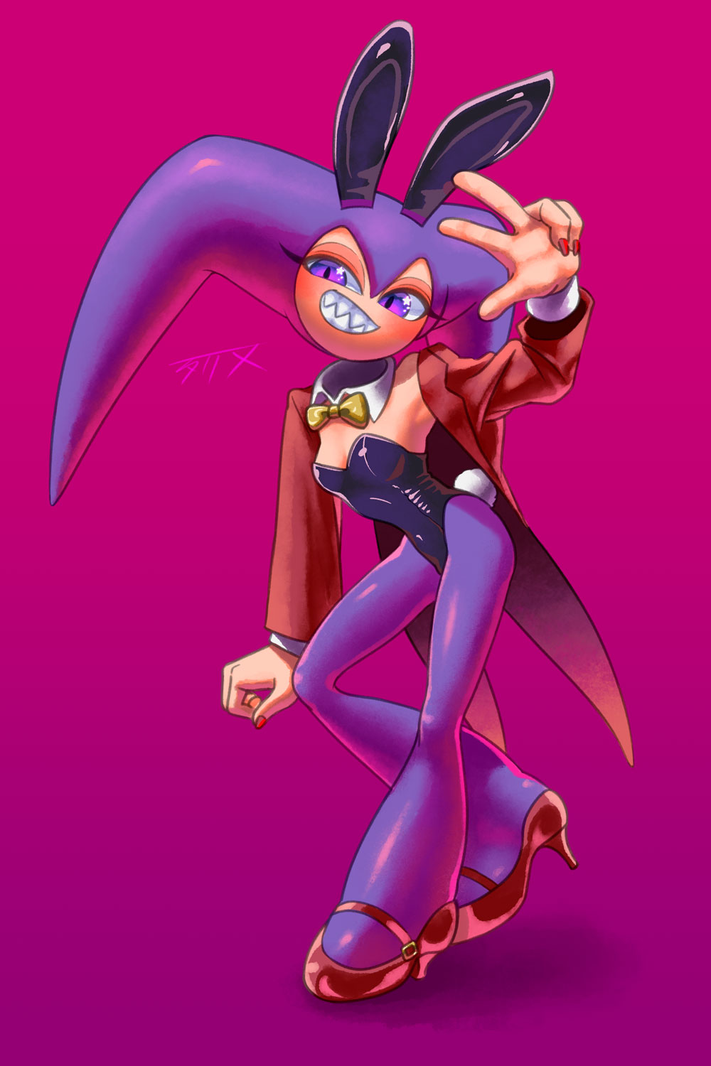 1other bunny_ears bunny_tail bunnysuit gechotaris high_heels nights nights_into_dreams sega